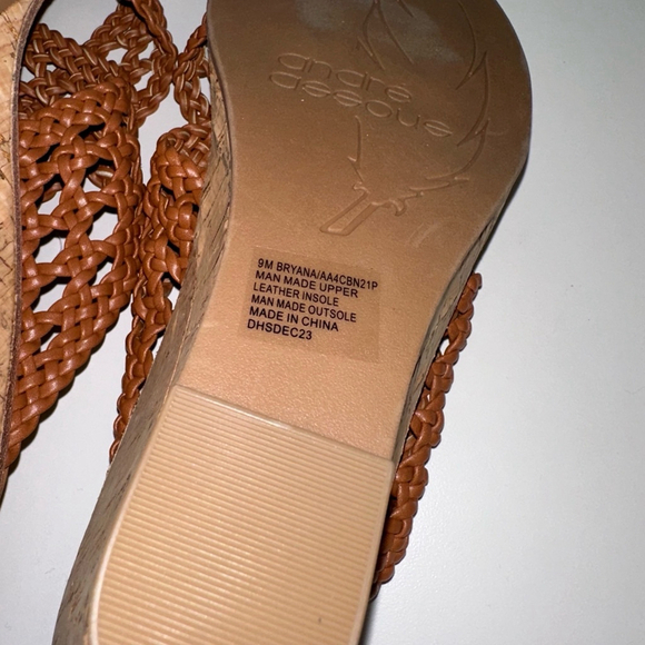 André Assous Bryana Women’s Woven Wedge Sandals Brown Size 9 M NEW - Picture 5 of 13